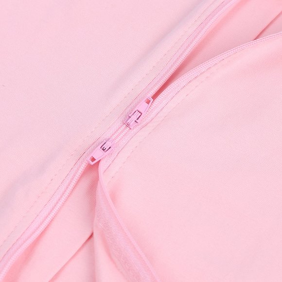 *NWT* BABY ROMPER Bodysuit Short Sleeve Long Leg Double Zipper Pink Cotton Girl - Picture 6 of 15